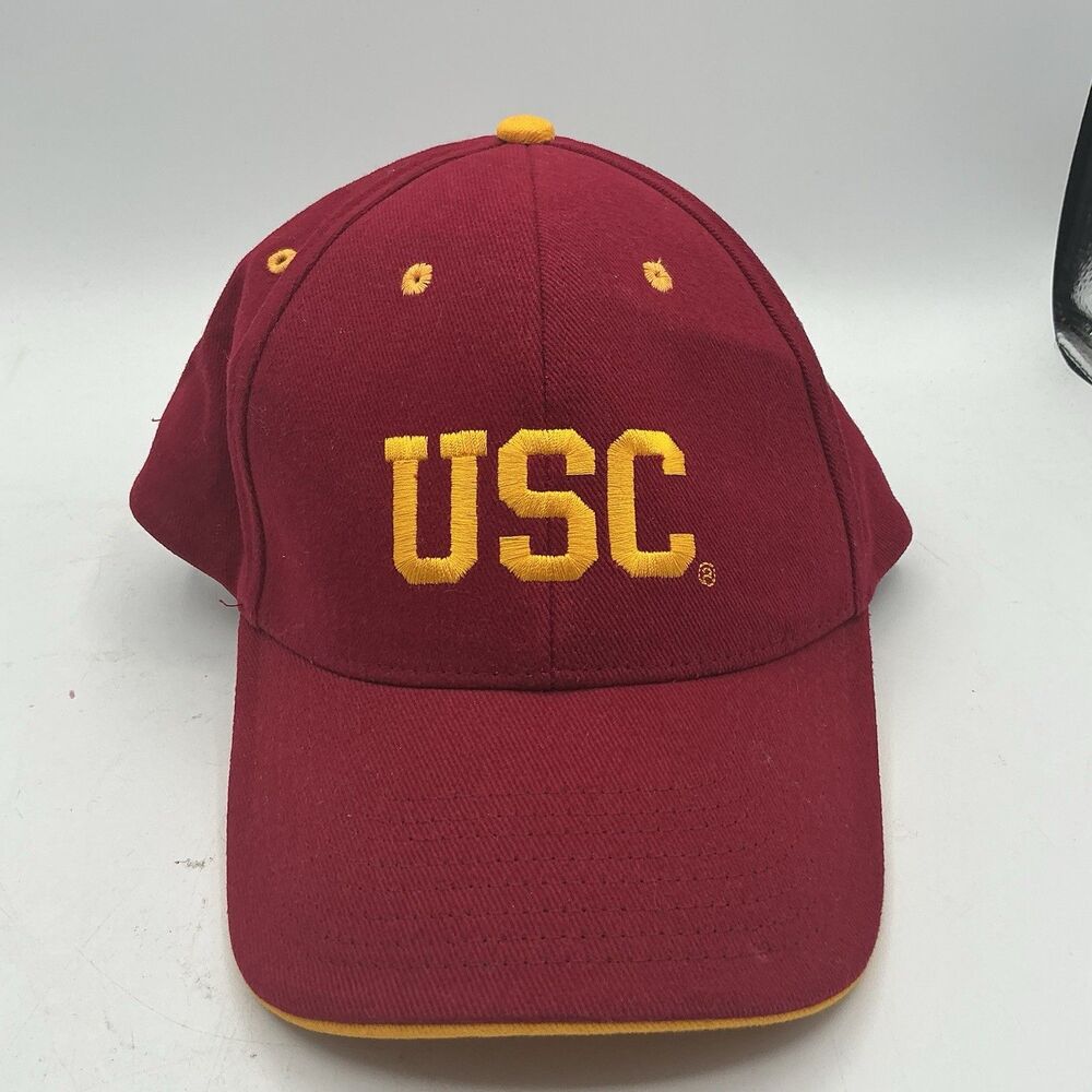 USC Trojans Adjustable Hat Cardinal Gold Embroidered NCAA College Cap OSFM